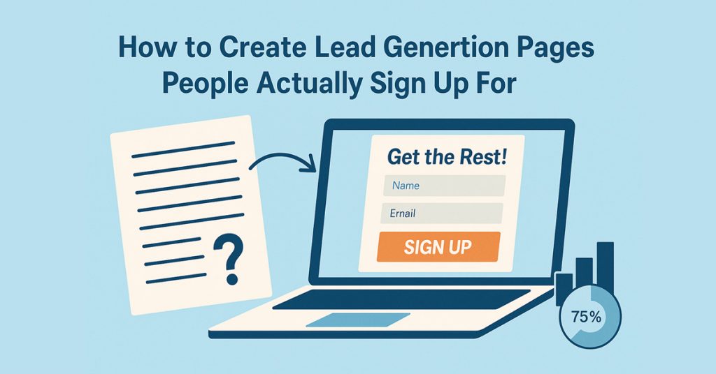 How to Create Lead Generation Pages People Actually Sign Up For 1 lead generation pages