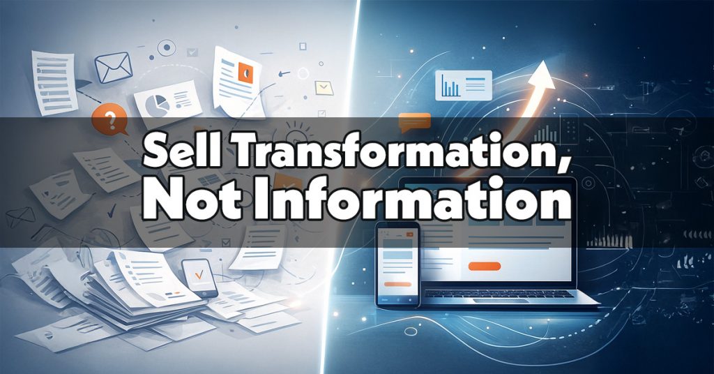 Sell Transformation, Not Information