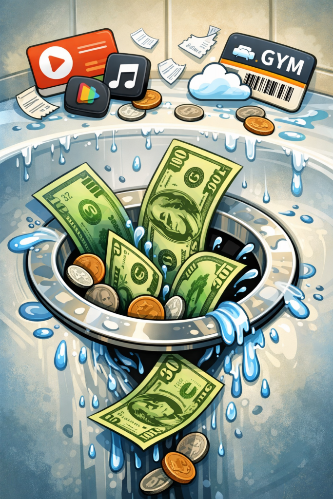 step 1 - 90 day money challenge - where is money leaking?