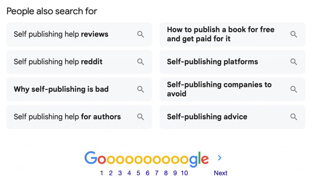 people ask for self publishing help